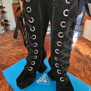 John Fluevog Sampladelics, 9, Black Suede